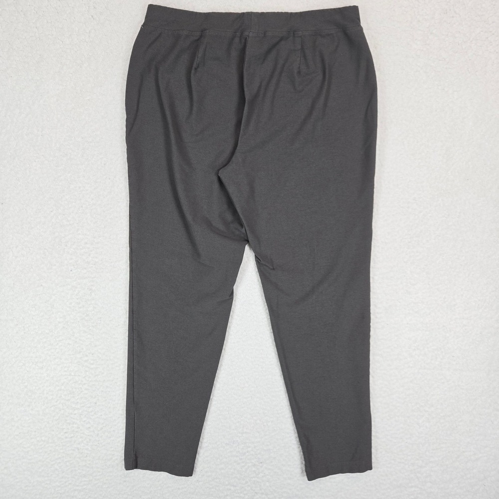 Eileen Fisher Womens Gray Slim Leg Ankle Pants Medium Stretch Knit Minimalist - Picture 5 of 13